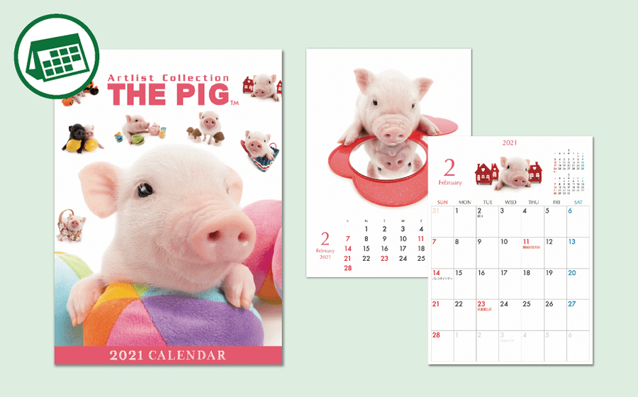 Calendar 2021 Tokyu Hands, Small Pig Table Lamp Singapore